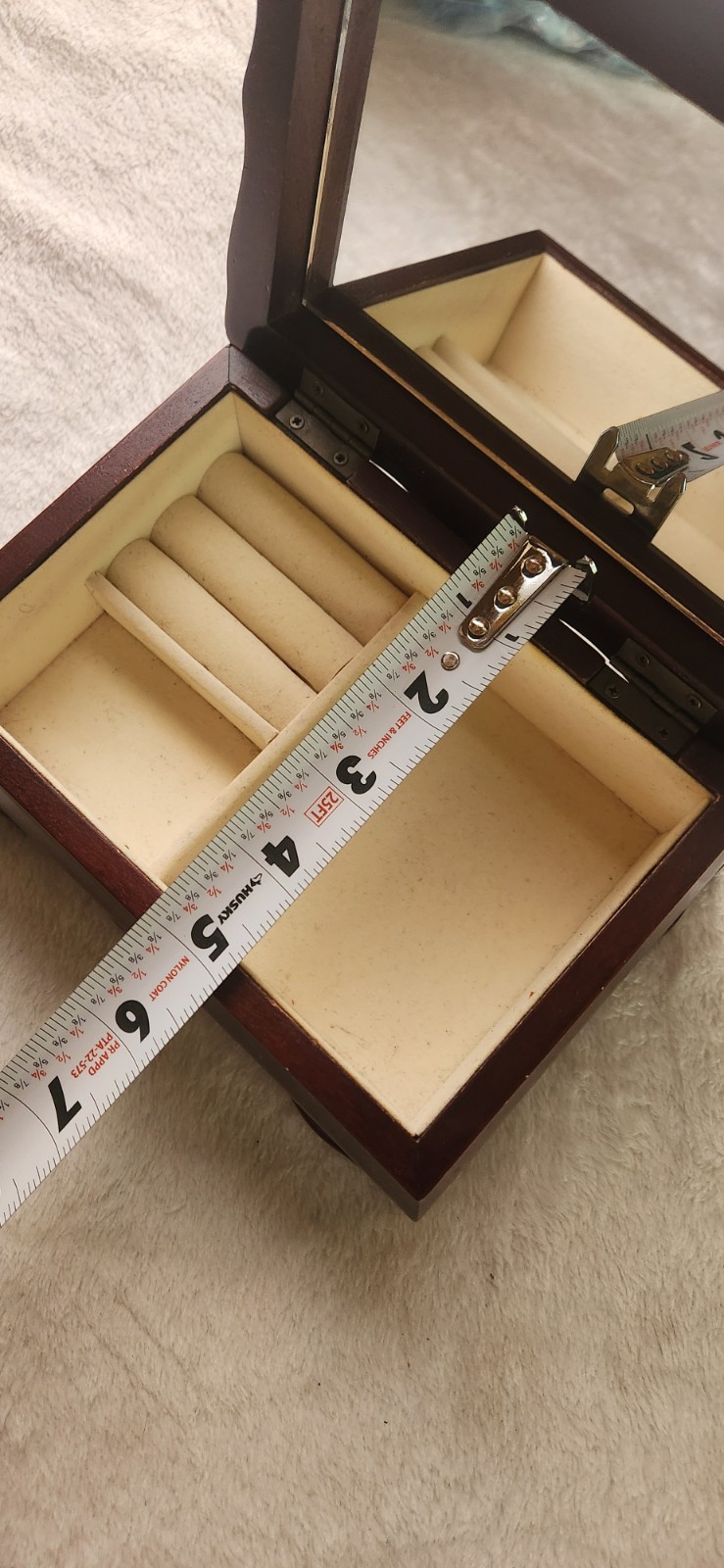 Small Jewelry Box With Mirror For Rings, Necklaces, Bracelets, Or Hairpins