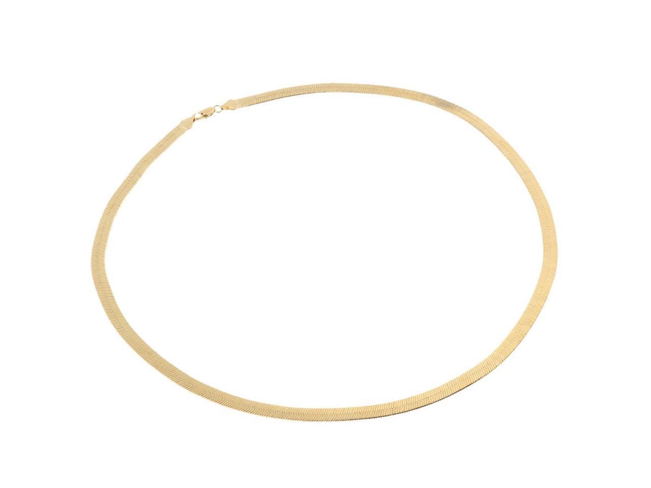 Designer Inspired Yellow Gold Filled 24inch 4mm Smooth Flat Snake Chain Necklace