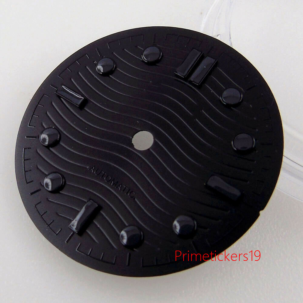 31mm Luminous Black Ripple Dial Hands Set for NH35 NH36 MIYOTA82 ETA2824 2836