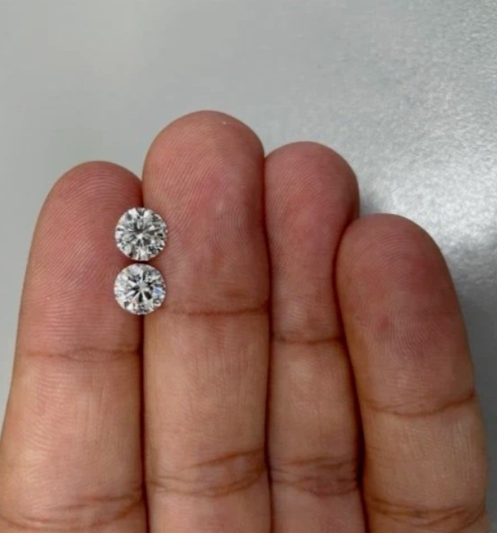 1 x 1 mm Loose CVD Diamond Round D Color Pair IF Clarity Certified