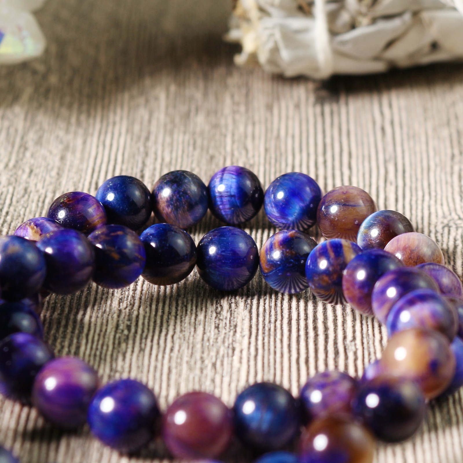 8MM Natural Sugilite Gemstone Bracelet Purple Healing Stone Spiritual Reiki Gift