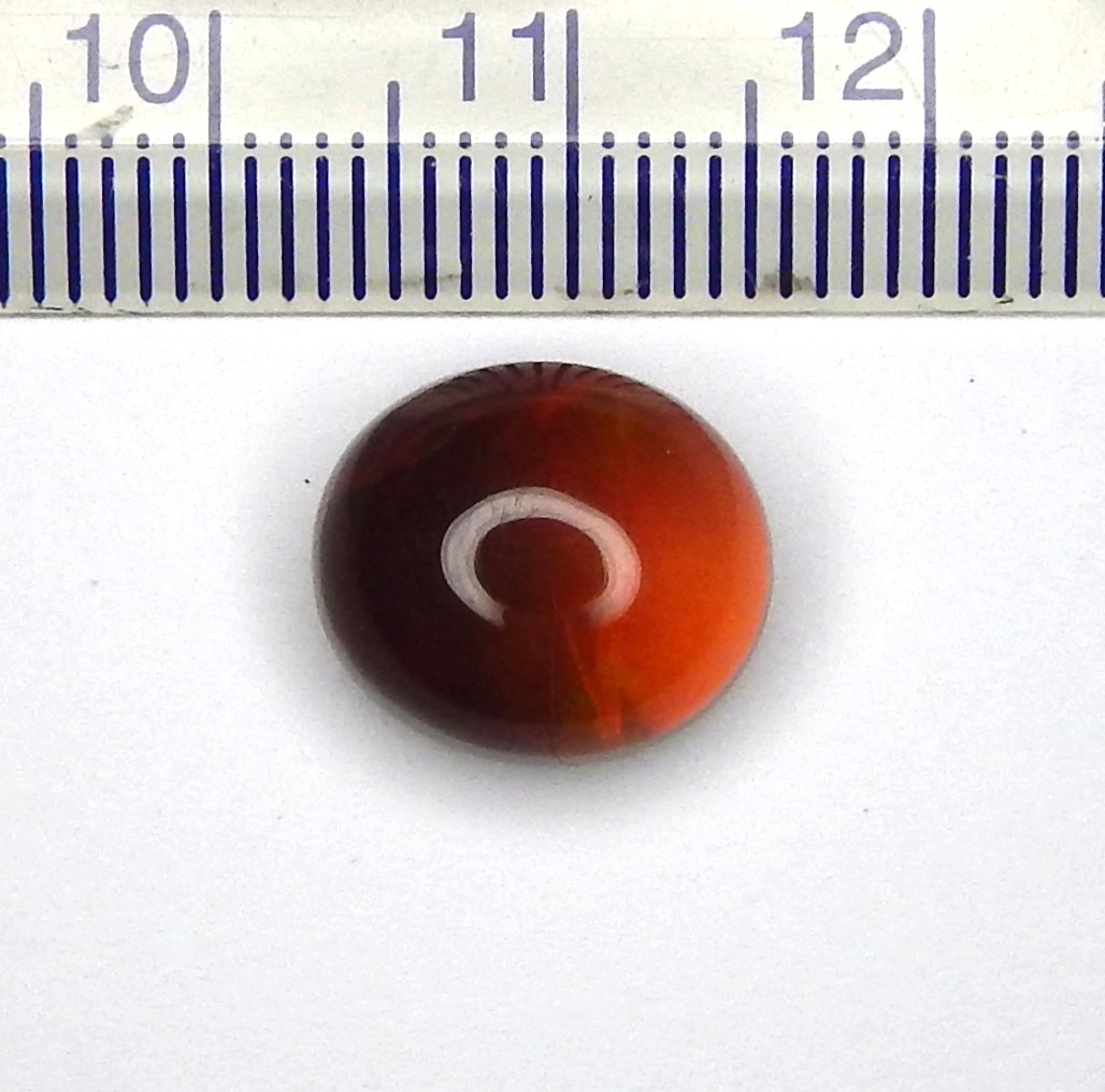 6ct Ethiopian Orange Precious Black Opal Natural Earth Mined Unheated Oval Cab
