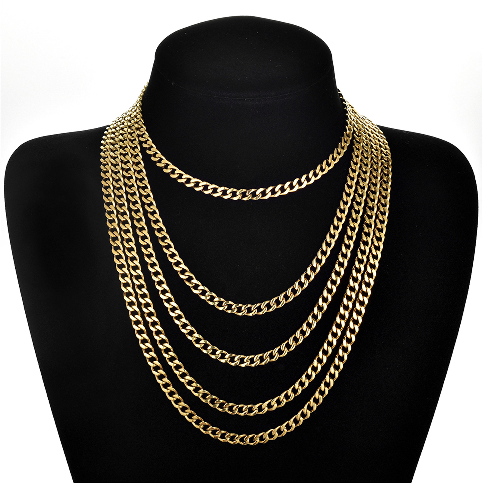 Men’s 6/10mm Wide Chunky Miami Cuban Necklace Chain Stainless Steel 14-26 inches