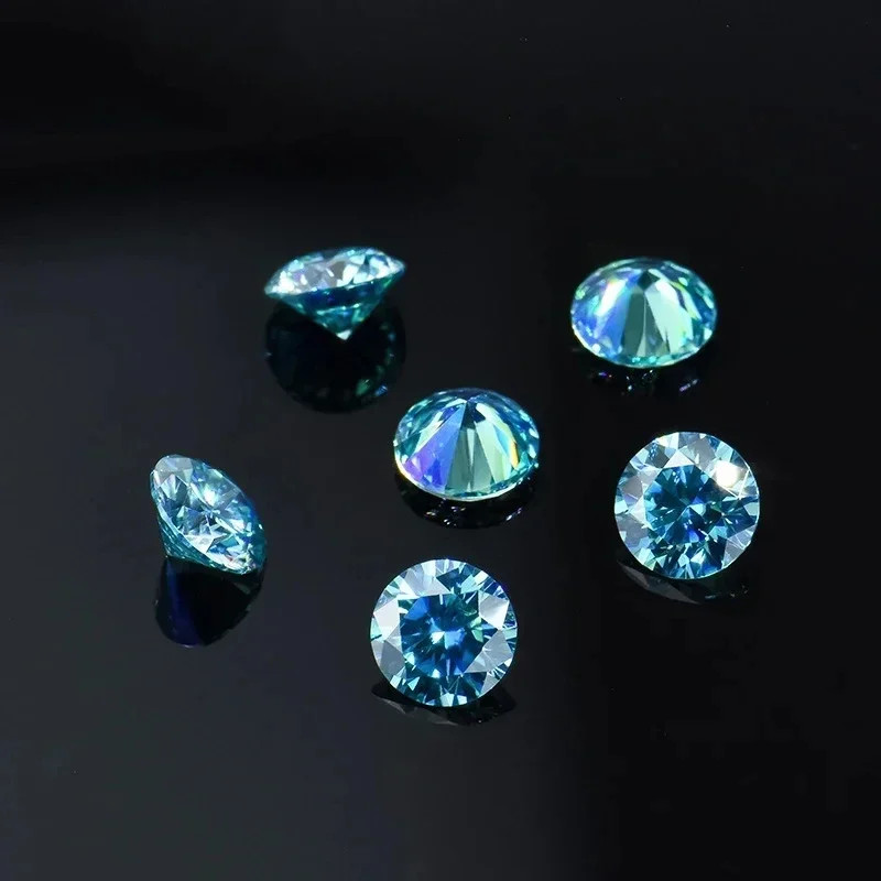 Round 0.1-10ct Moissanite Loose Stones Colorful VVS Gemstones for Jewelry Making