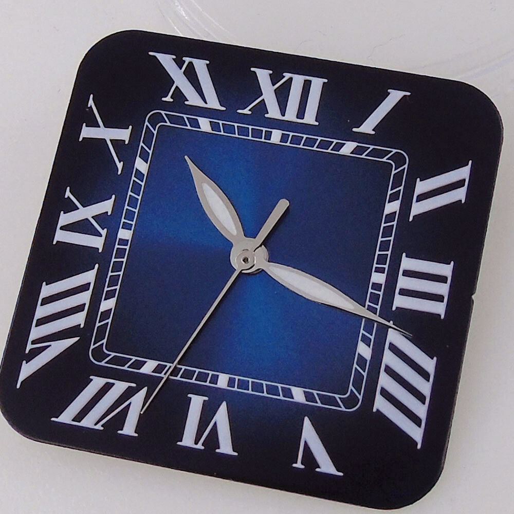42mm Silver Gold Square Watch Case 27mm Dial White Blue Black fit NH35 NH36 NH38