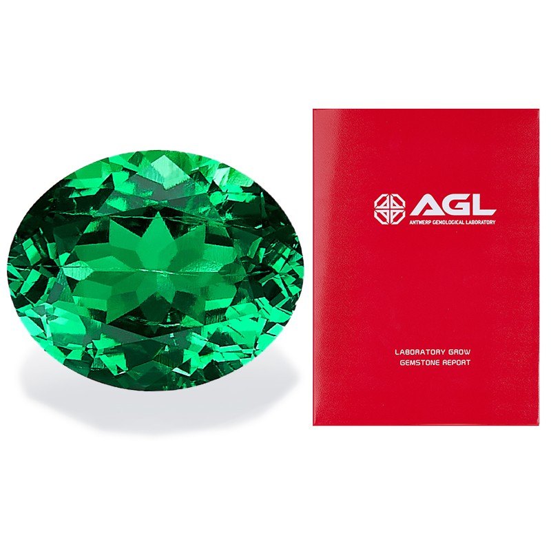 Lab Grown Columbia Emeralds 0.5-5ct Oval Cut Gemstone VVS1 for Jewelry AGL