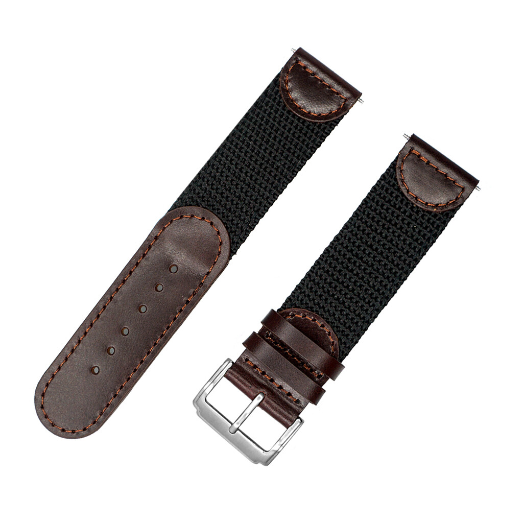 16mm 17mm 18mm 19mm 20mm 22mm 24mm Genuine Leather Nylon Watch Strap Watch Band