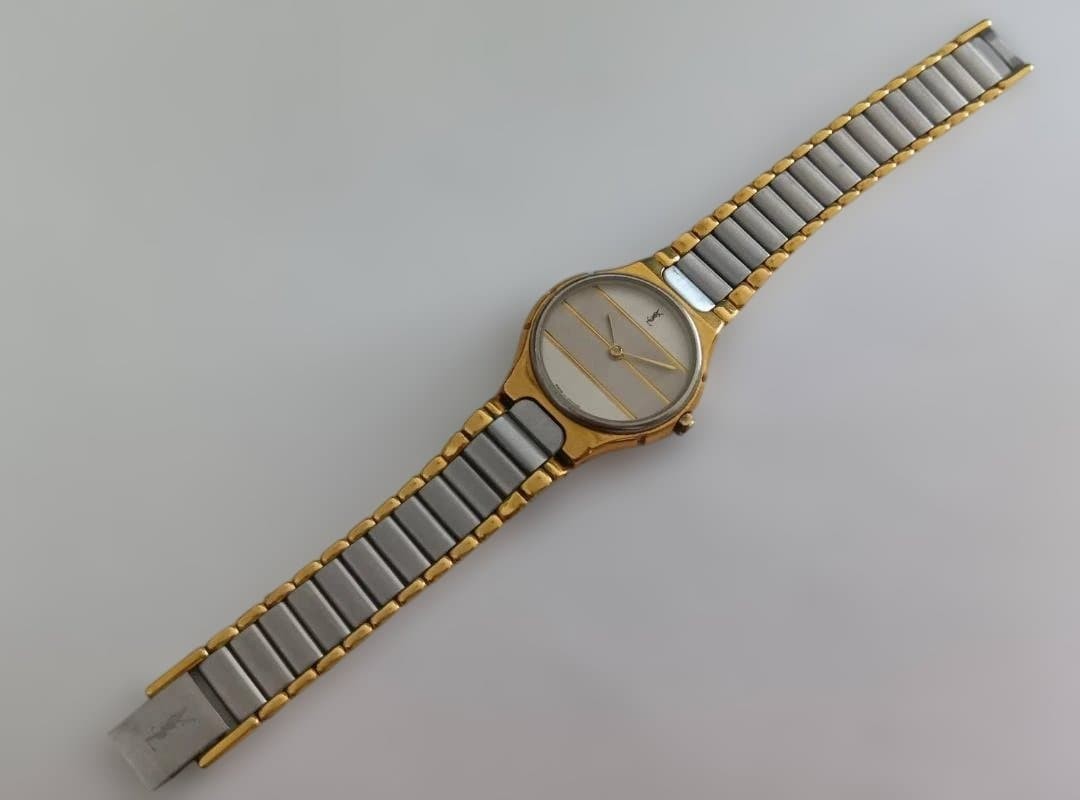 Yves Saint Laurent YSL Round Border Gold Ladies’ Watch