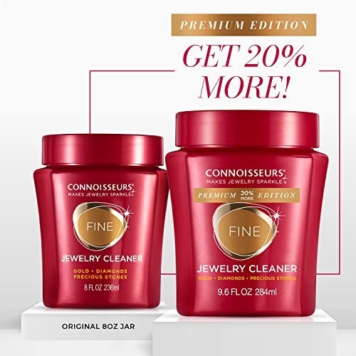 CONNOISSEURS Premium Edition Jewelry Cleaner, Value Size 9.6oz – Pick from Fine,