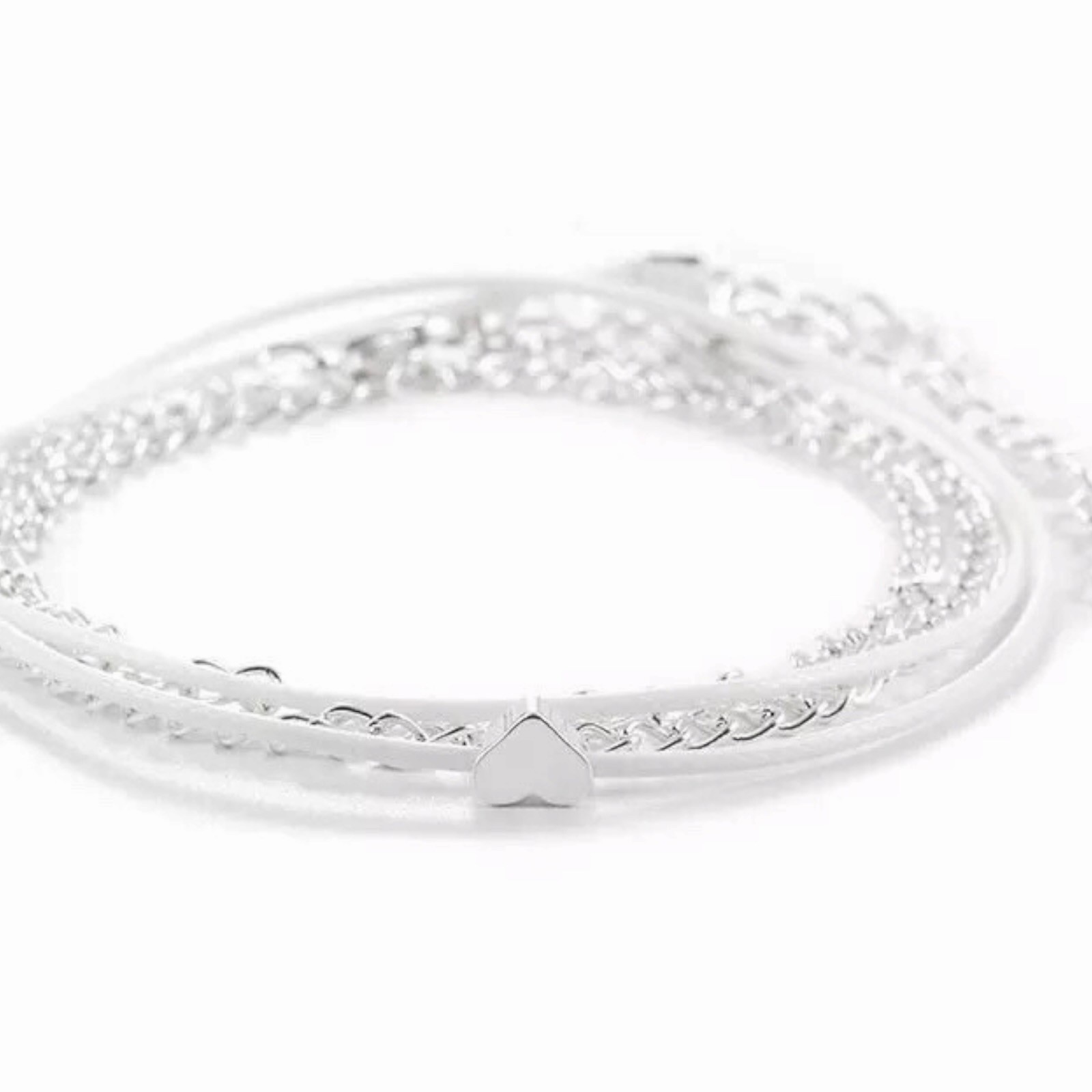 Fashion Love Heart Ankle Bracelet Foot Chain Silver Plated White Women Anklet C1