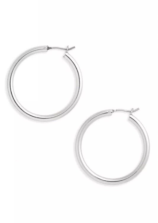 Medium Endless Hoops HALOGEN Silver Tone