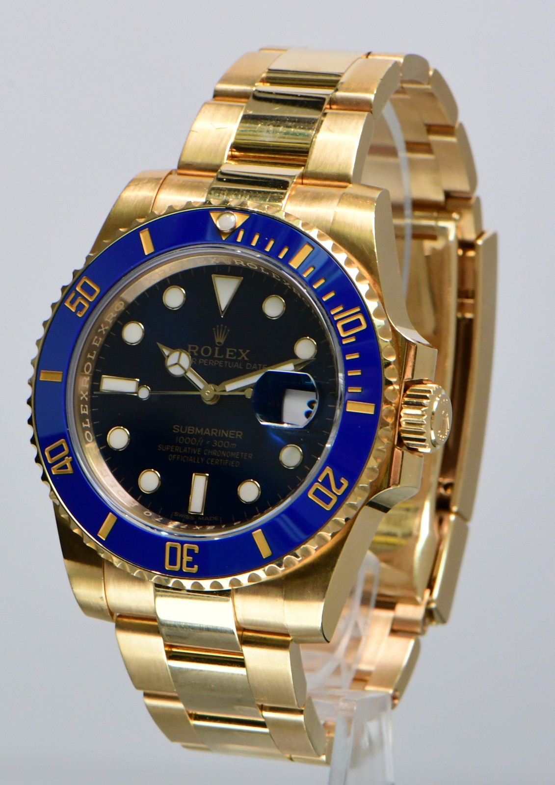 ROLEX 40mm Yellow Gold Submariner from 2019 Full Set