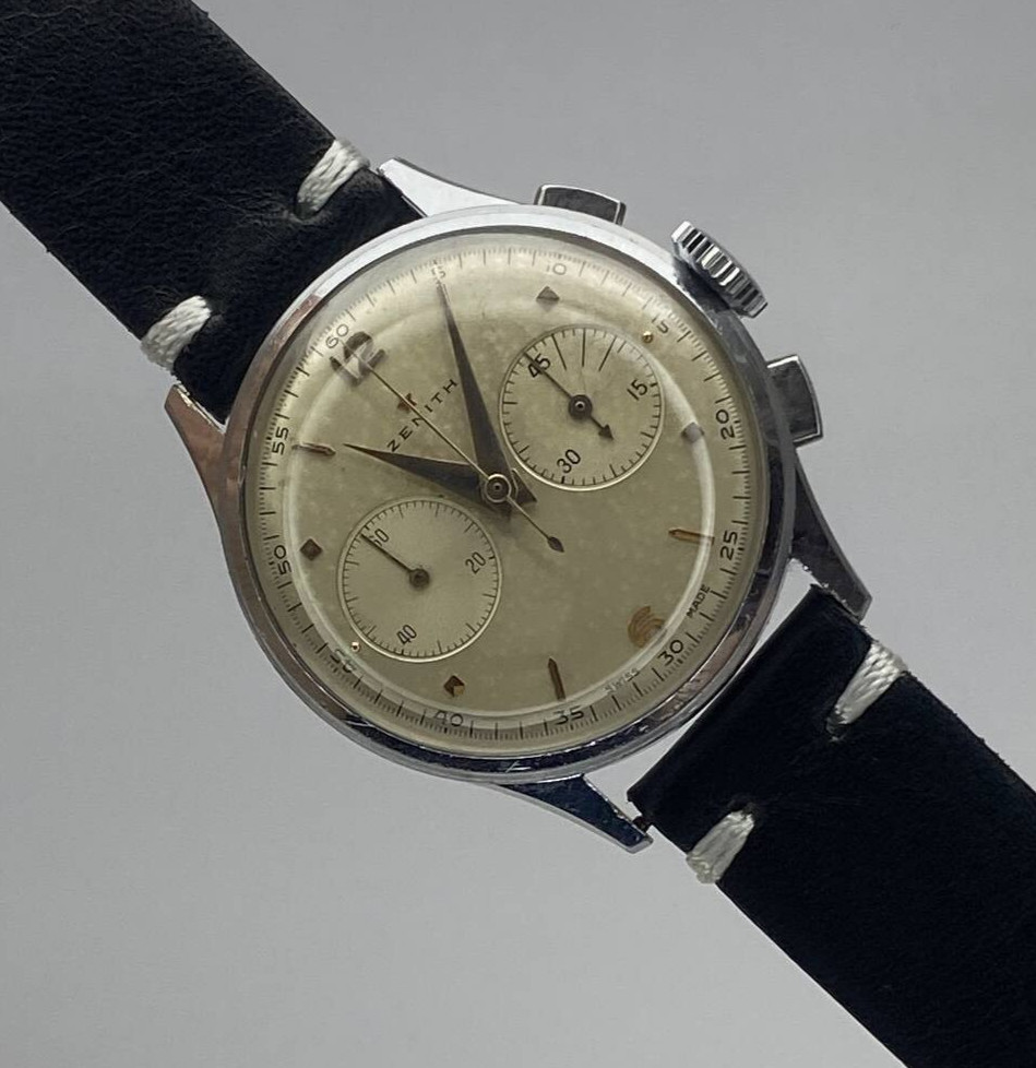 VINTAGE ZENITH CHRONOGRAPH 36MM MANUAL WIND CAL EXCELSIOR PARK