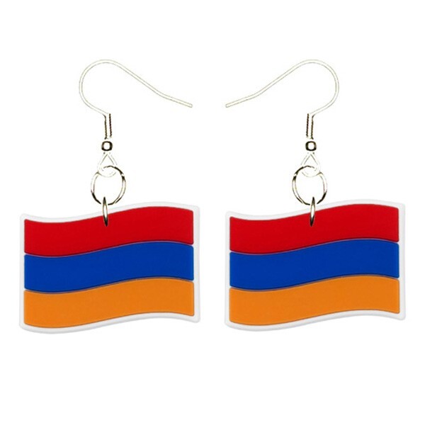 Armenia Flag Earrings Hypoallergenic Silver Plated Fishhooks Mix and Match