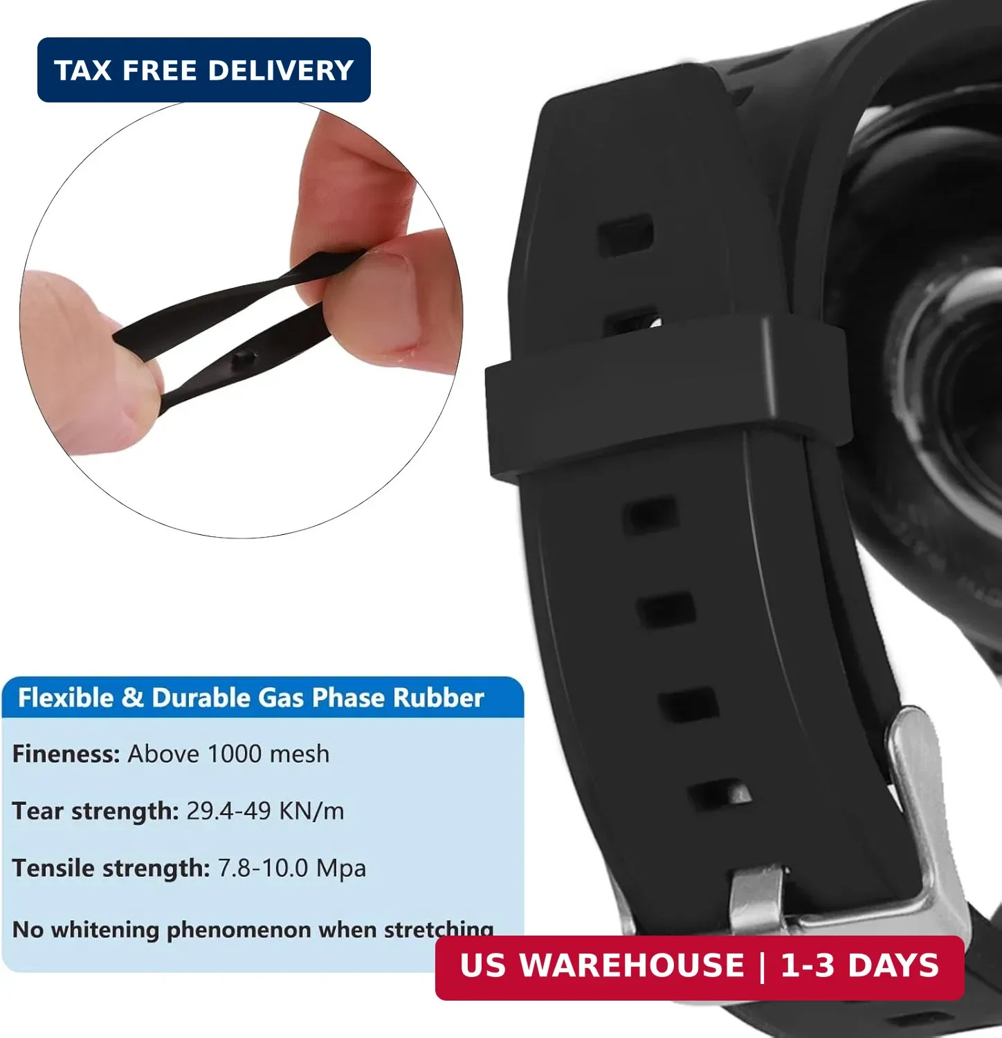 6 Pcs Watch Band Keepers, 16mm/18mm/20mm/22mm /24mm/26mm Watch Strap Holder Loop