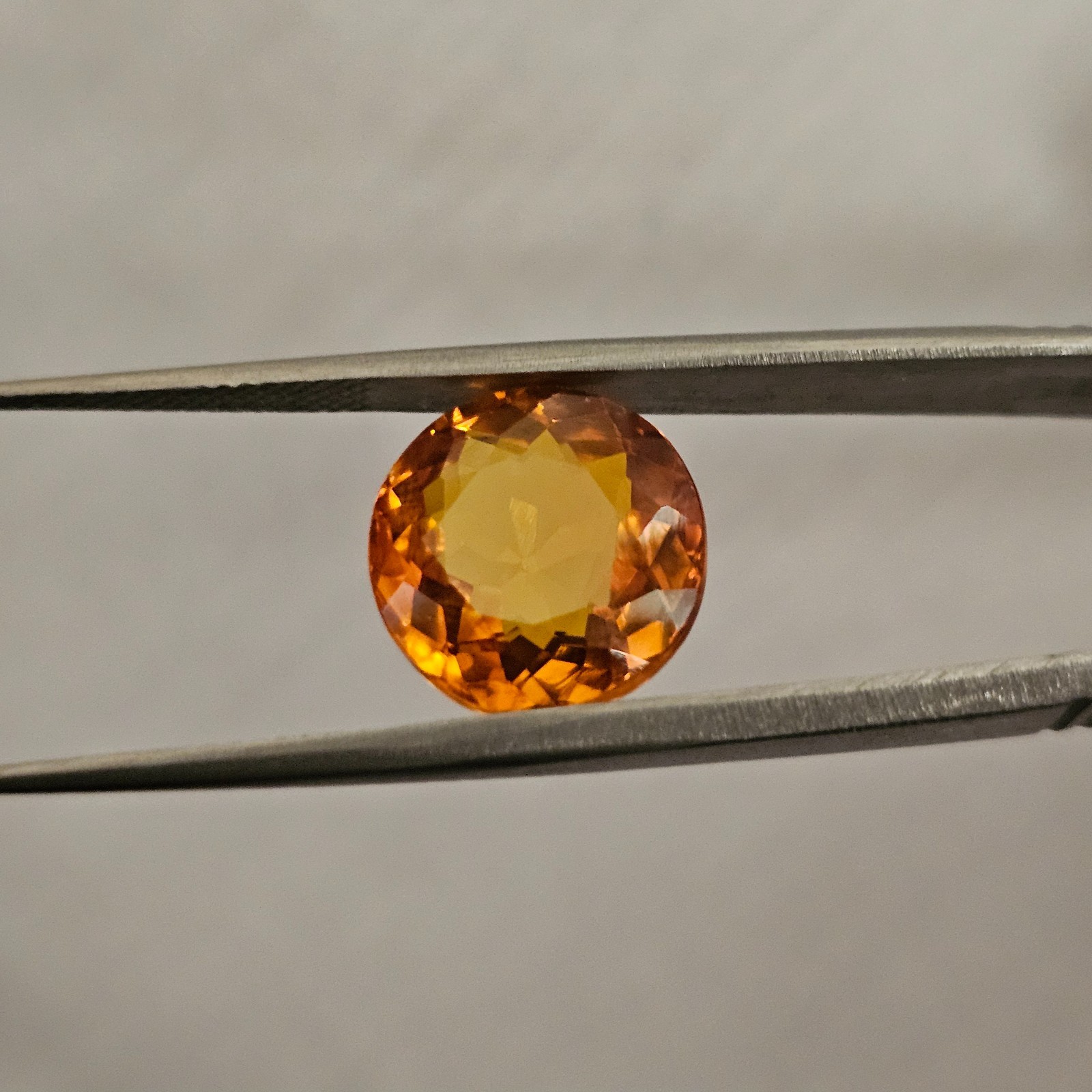 2 Pcs 9.40 Ct each Lab Created Golden Citrine Round Cut Loose Gemstone