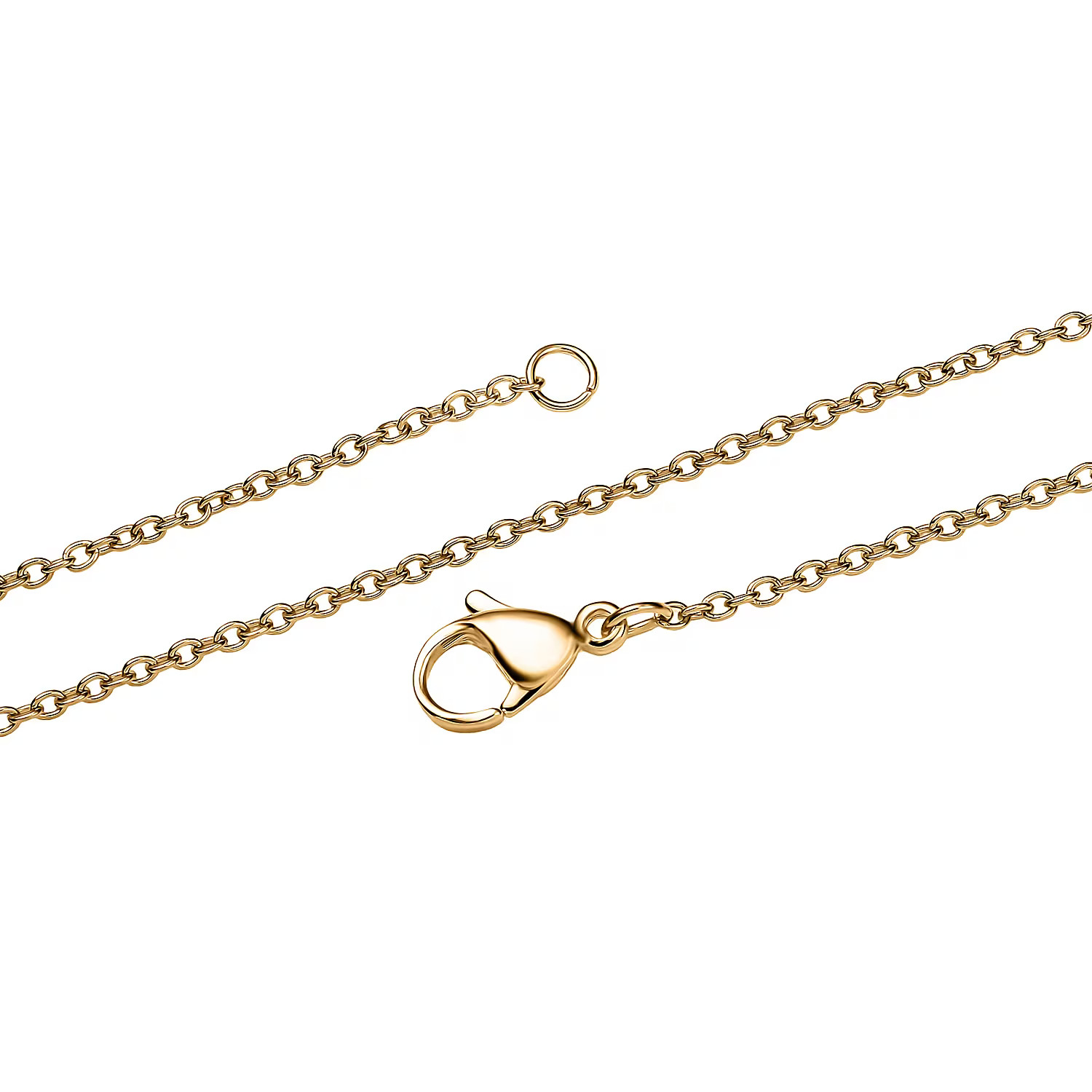 Shop LC Cable Chain in ION Plated Yellow Gold Stainless Steel 20 Inches