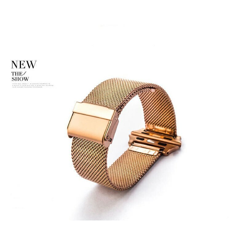 0.6mm Wire Mesh Stainless Steel Watch Band for Apple Watch Strap 49mm 38 40 44mm