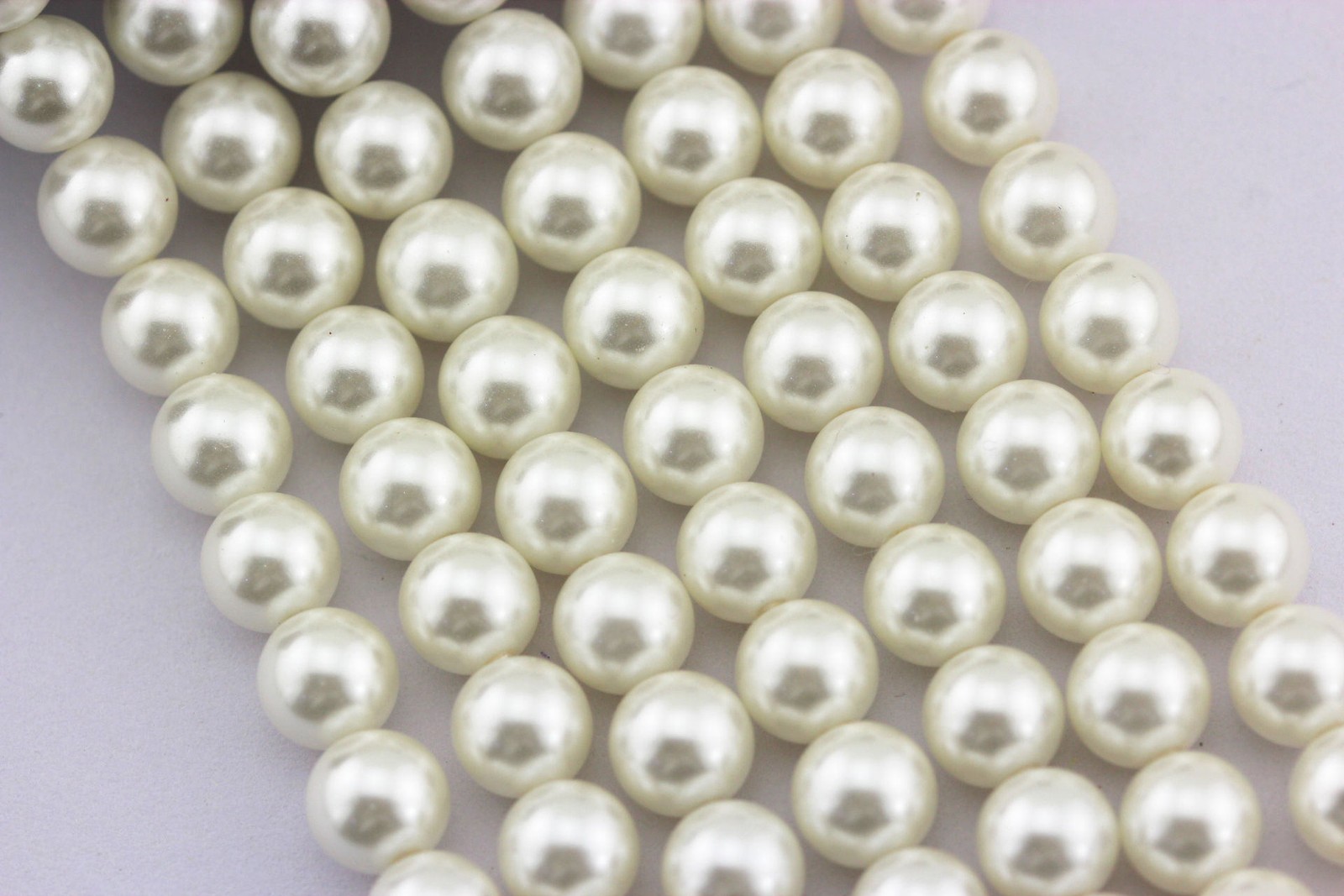White Shell Pearl Smooth Round Beads 3mm 4mm 6mm 8mm 10mm 12mm 15.5″ Strand