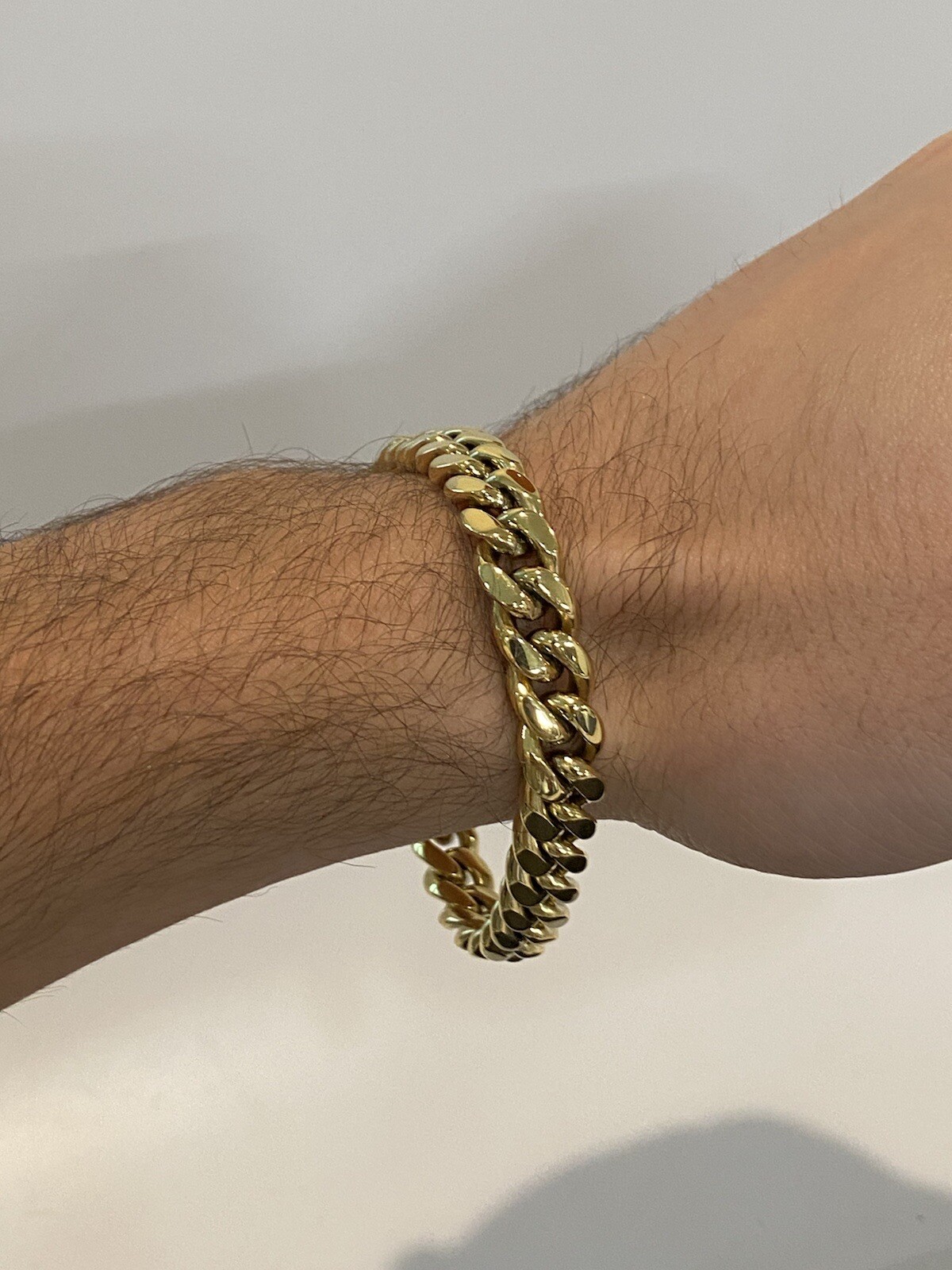 10mm Miami Cuban Link Bracelet 14k Gold Vermeil Stainless Mens Hip Hop Bracelet