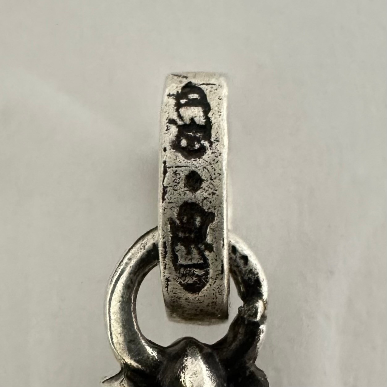 Authentic Chrome Hearts Single Ruby Baby Fat Cross Charm 925 Sterling Silver