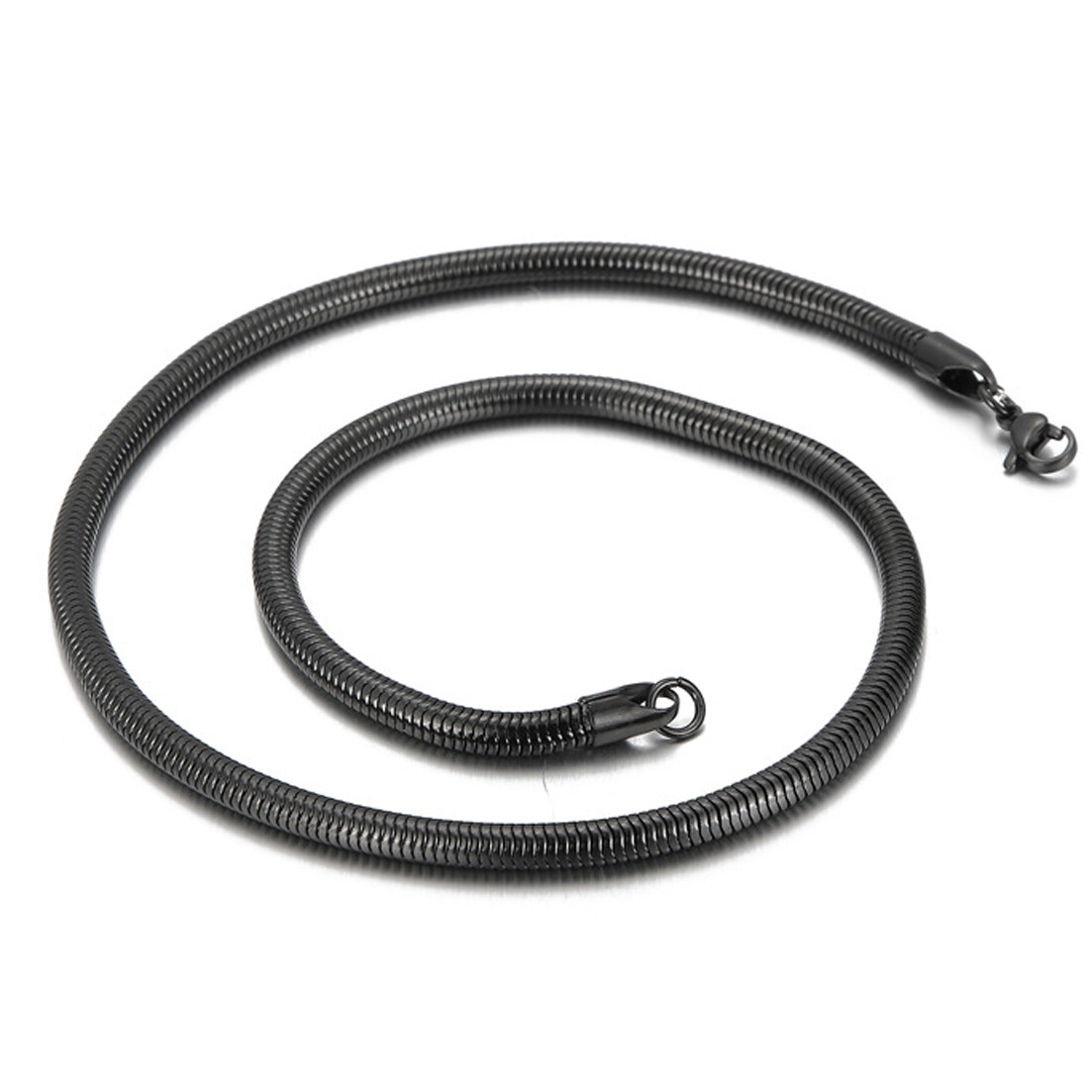 2.5/3/4/5/6mm 316L Stainless Steel Men Women Round Snake Chain Necklace20″22″24″