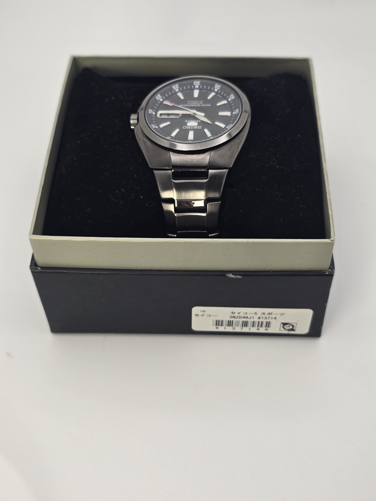 Seiko 5 Sports SNZD49J1 Black Automatic Men’s Watch – Very Good Condition Japan