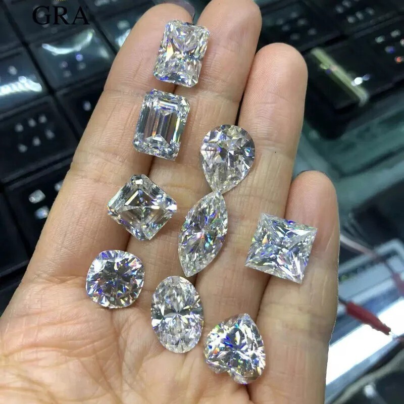 Loose All Shapes Moissanite IF Clarity, D Color Certified 1.00 to 5.00 Carat