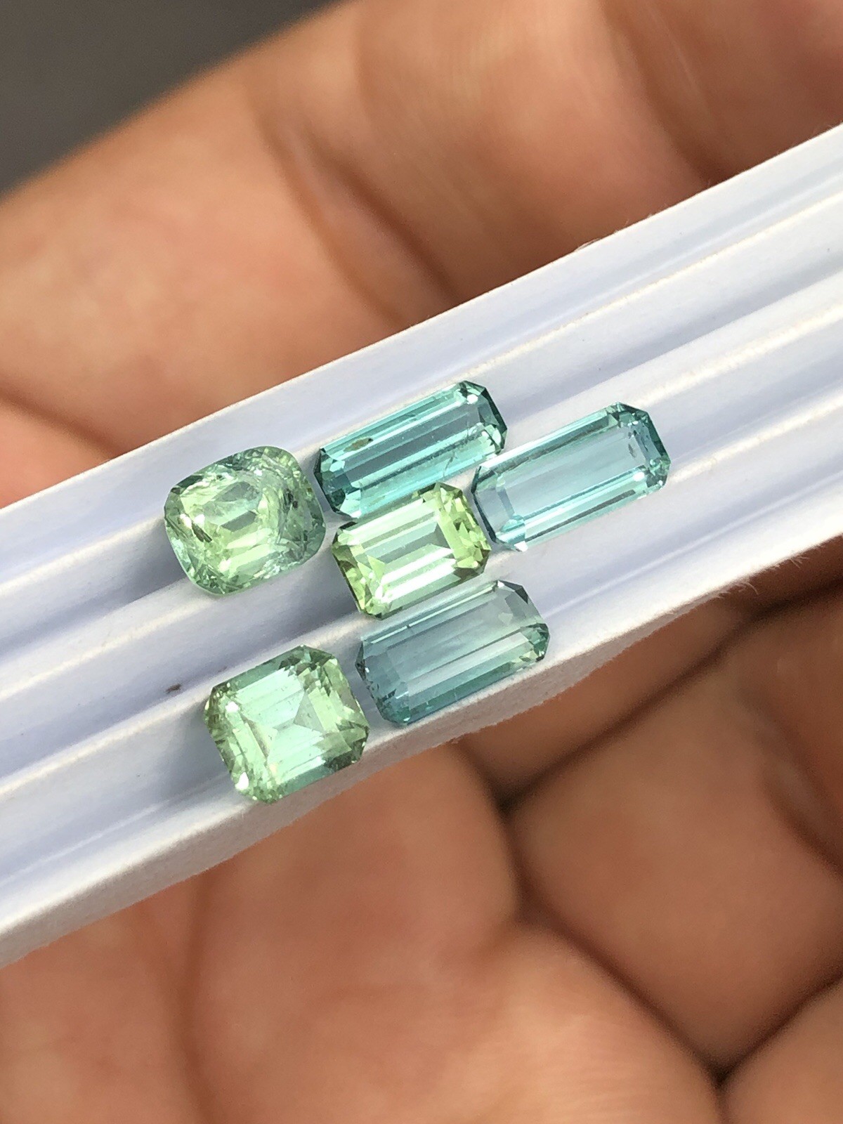 3.7 Ct Multi Color Faceted Tourmaline Lot From Afghanistan
