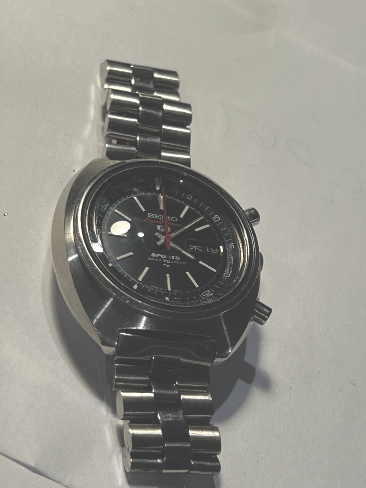 SEIKO RARE VINTAGE SPEEDTIMER CHRONOGRAPH, 7017-6010, ORIG, VERY GOOD