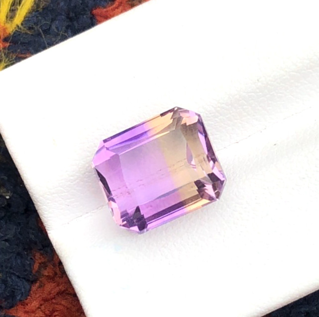 9 Carat Natural Bi Color Faceted Ametrine Cut Stone Loose Gemstone