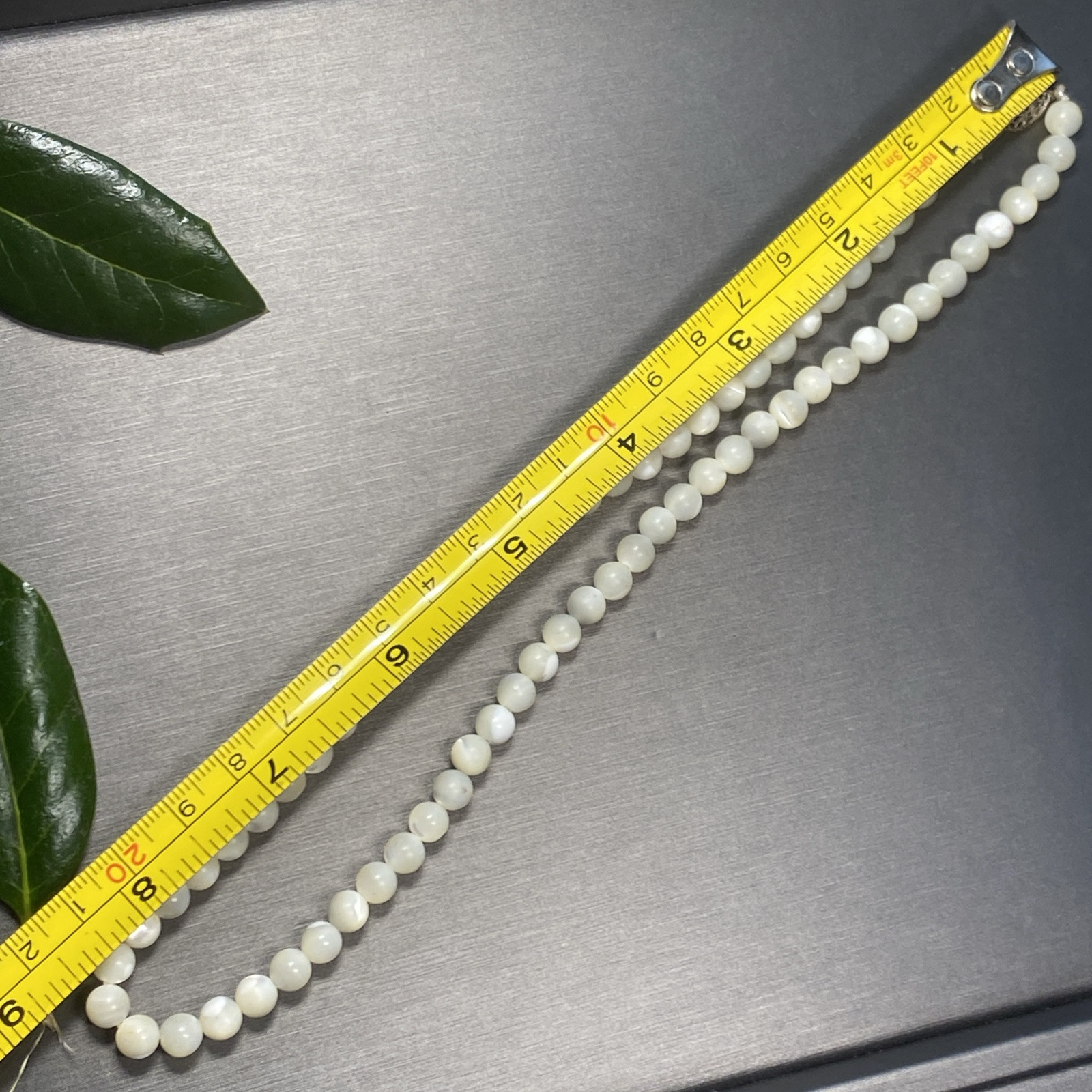 Vintage Art Deco Necklace Estate Fine Jewelry Pre-owned MOP Pearl Bead Sterling