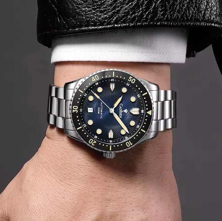 Cadisen Men’s Mechanical Wristwatch Sapphire Glass Stainless Steel Watch For Men