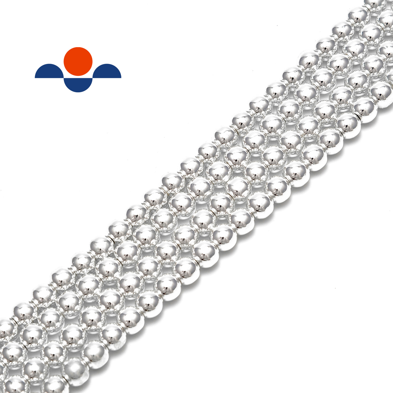 Titanium Silver Hematite Smooth Round Beads 2mm 3mm 4mm 6mm 8mm 10mm 15.5″ Strnd