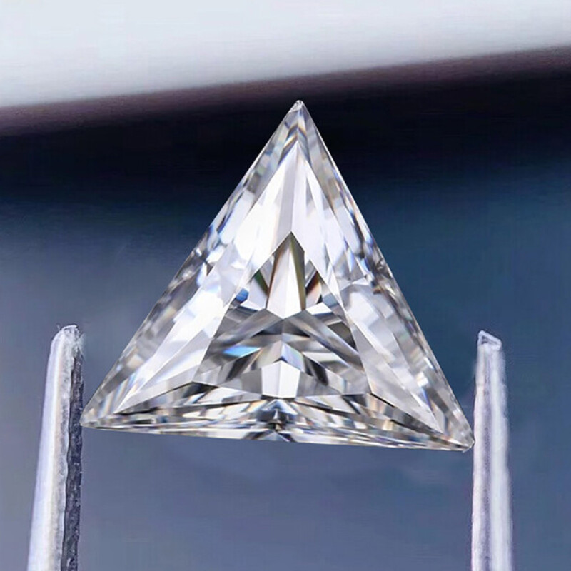 White D Color Triangle Cut VVS1 Moissanite Loose Stones Diamond With Certificate