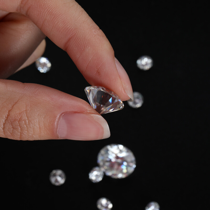 0.1-5CT Loose Moissanite Stone Diamond D Color VVS1 Round Cut With GRA Wholesale