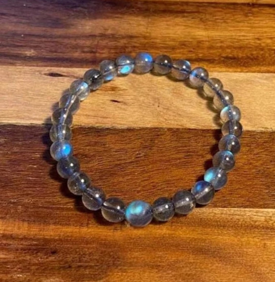 Moonstone Stone Bracelet Natural 7-8mm Gemstone Stretch Energy Bracelet Gift