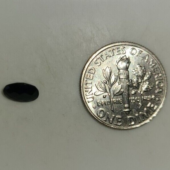 Black Spinel 7x5mm Oval Faceted Checkerboard Cut Gemstone(s)