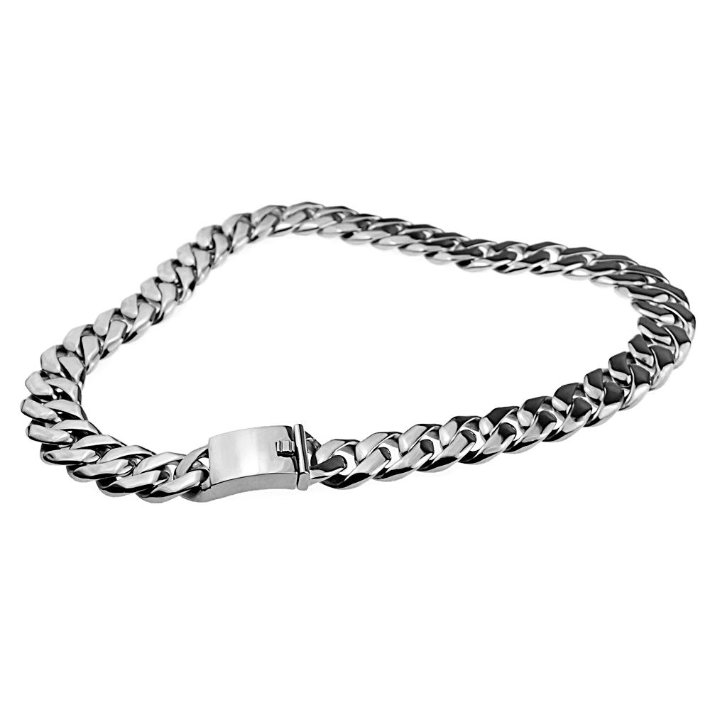 Mens Huge Cuban Link Chain 316L Stainless Steel Silver Necklace 25MM Thick 28″