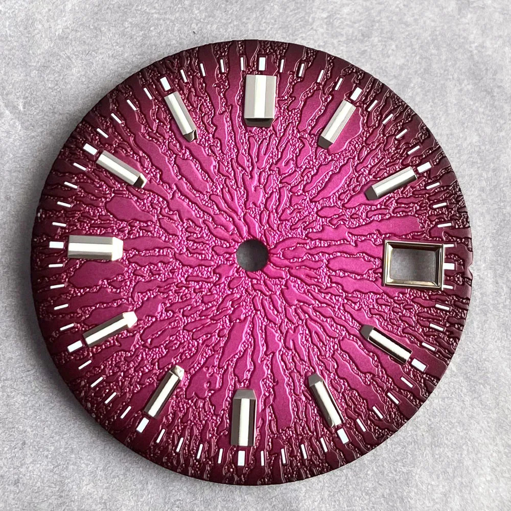 Tandorio 29mm No logo Watch Mod Dial For NH35 NH38 PT5000 Luminous Vintage Dial