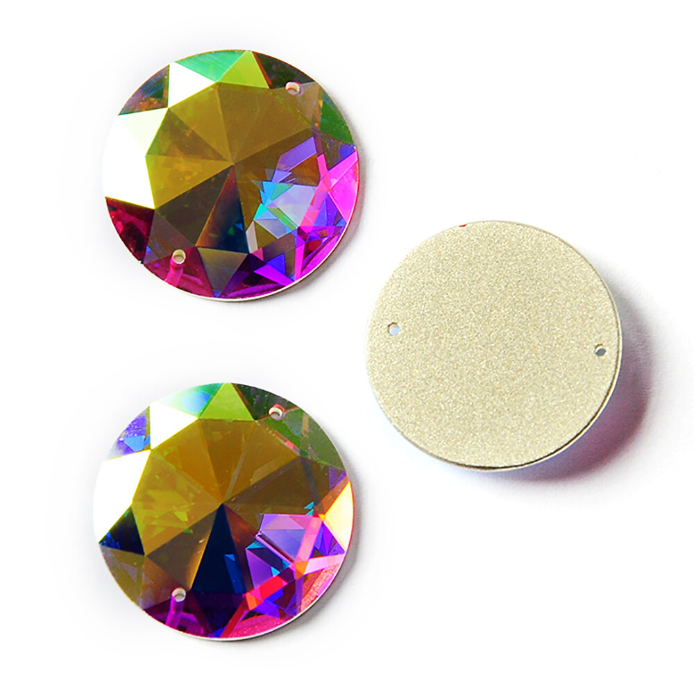 2003TH AB Round Flatback Rhinestone Sew On Strass Stones 16,18,20,25,35,40,45mm