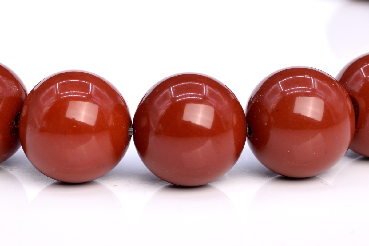 15MM Genuine Natural Red Jasper Beads Grade AA Gemstone Round Loose Beads