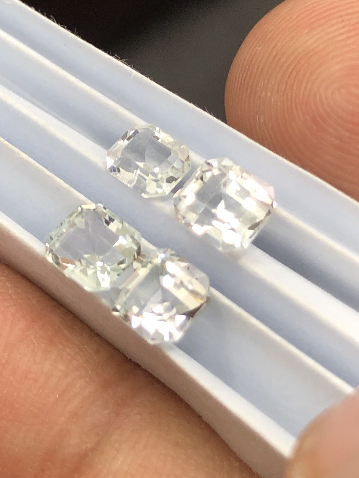 2.9 Ct Colorless Faceted Tourmaline Lot From Afghanistan