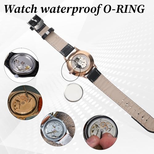 80Pcs O Ring Watch Gasket Set, 0.5/0.6/0.7/0.8 mm Waterproof Rubber Watch Seal