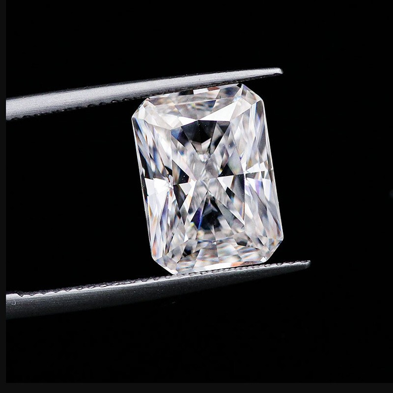 0.1-9ct Radiant Cut D VVS1 Loose Moissanite Stone Lab Created Diamond W/GRA