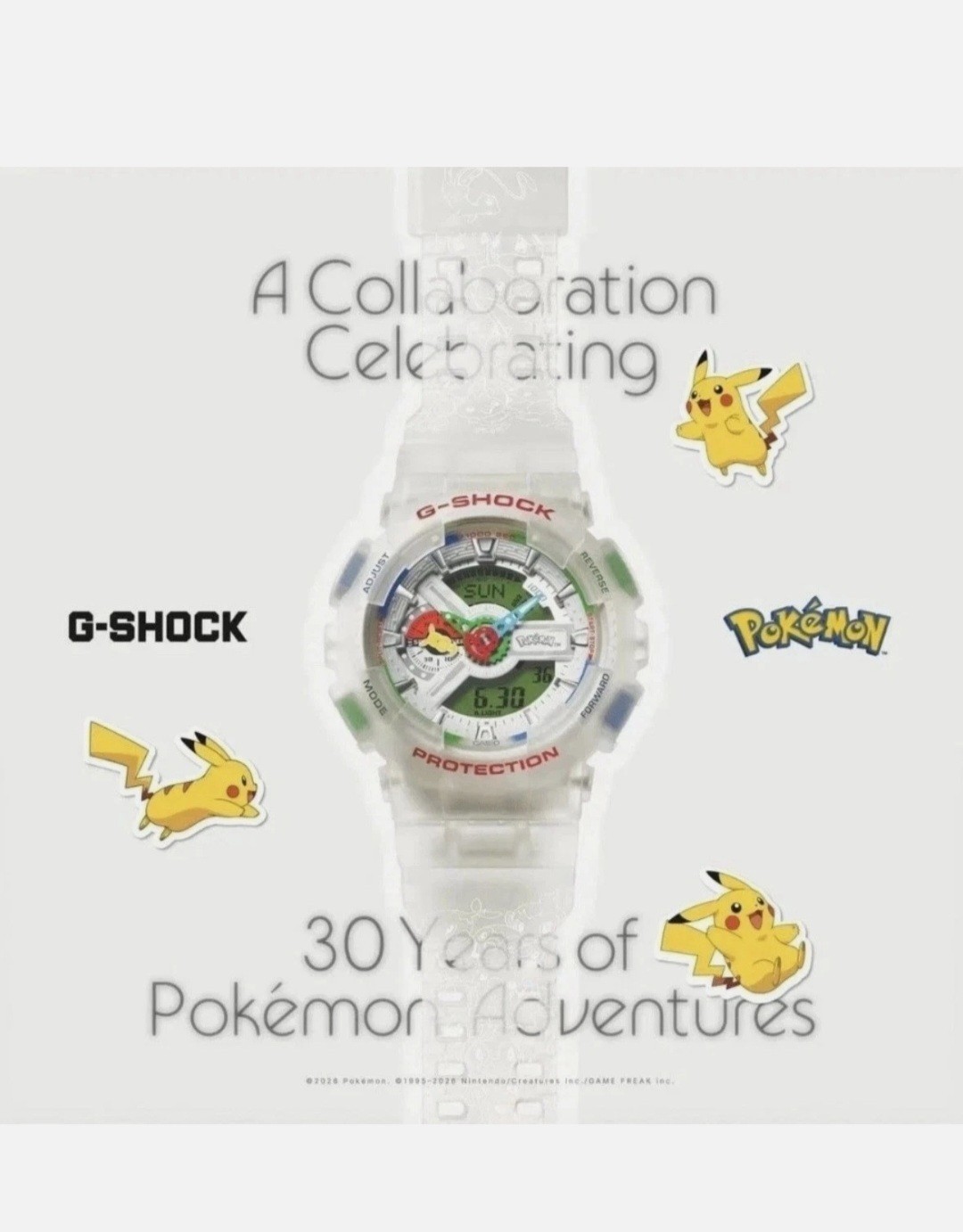 30th Anniversary Pokémon G-Shock – GA-110PKM-7A IN-HAND today