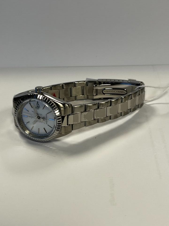 MASERATI COMPETIZIONE 31 MM 3H SILV DIAL METAL BAN