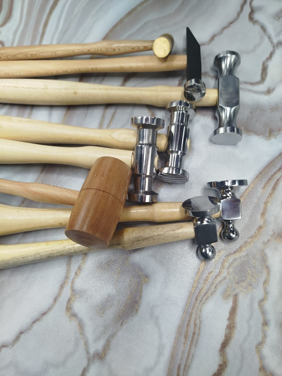 8pc Jewelry Hammer Set Metal Forming Tools for Silversmith & Jewelry Making