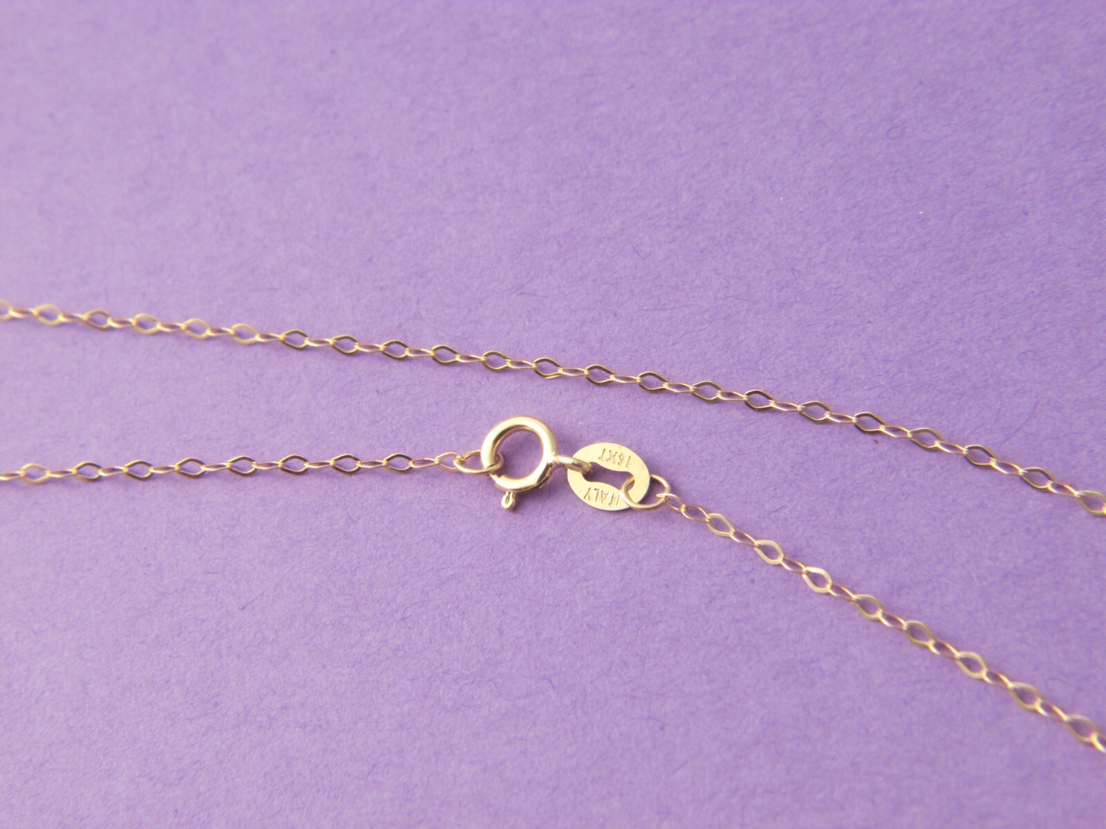 Solid 14Kt yellow Gold 1.3mm Flat Cable Chain Necklace real gold 14k