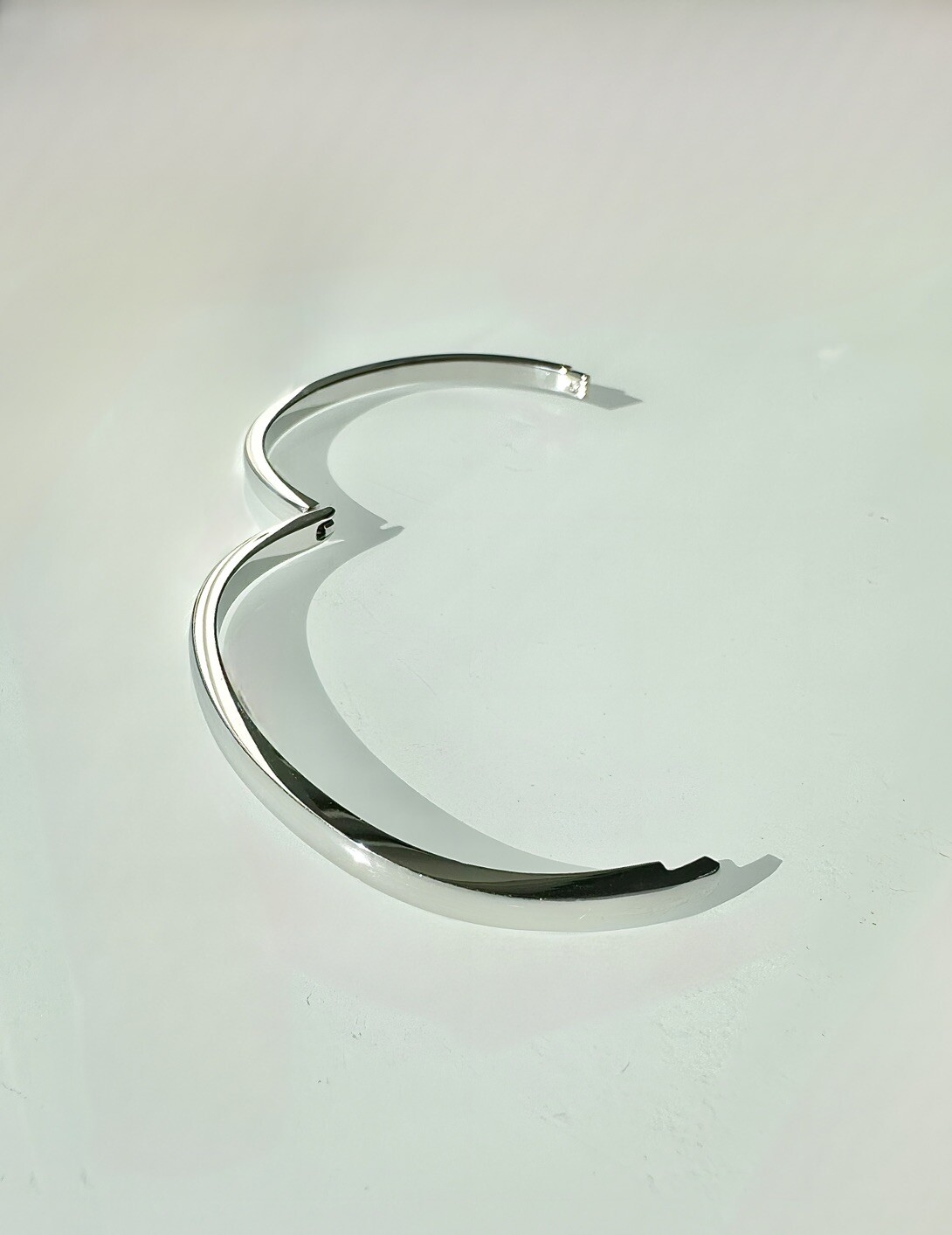 Stainless Steel Silver Slim Plain Women Tarnish-Free Cuff Bangle Bracelet Size 7